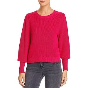 NWT 525 America Pink Bishop Sleeve Sweater Size Large